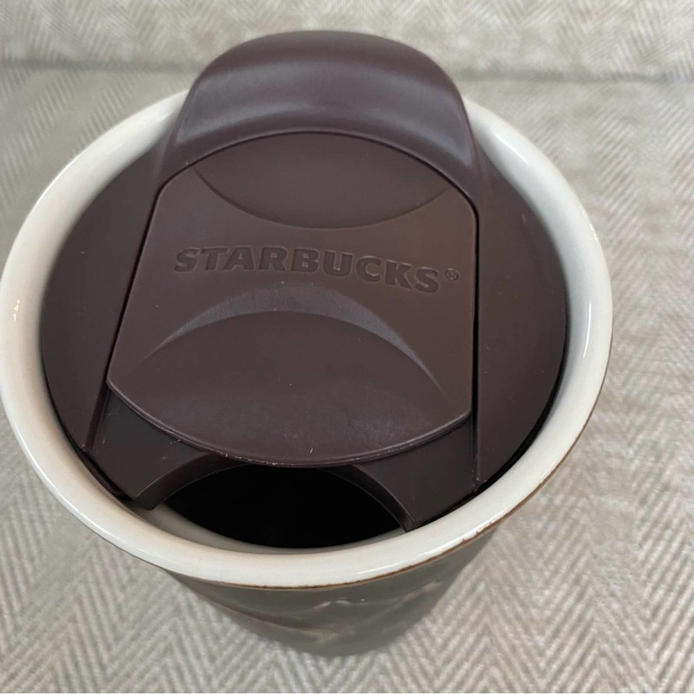 Starbucks 2016 anniversary bronze mermaid ceramic coffee Tumbler travel mug - Picture 3 of 8